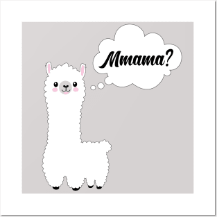 Mmama? Cute Llama Mama Funny Mother's Day Gift Posters and Art